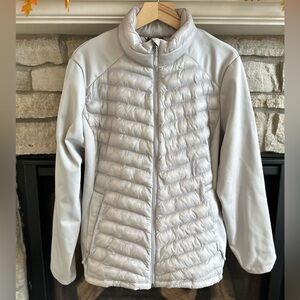 32 Degrees Heated Puffer Jacket Stretch comfort side panels GRAY Size XXL